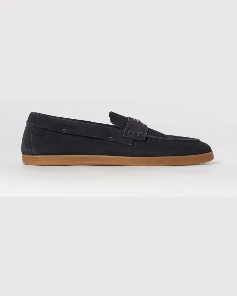 Cesare Paciotti Wildleder-Mokassins Navy