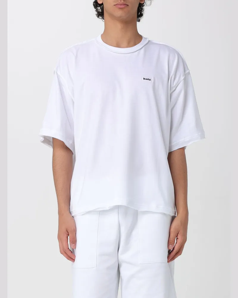 DISCLAIMER Baumwoll-T-Shirt mit Logo Weiß