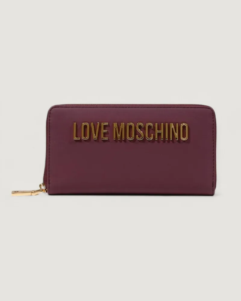 Moschino Geldbörsen damen Burgunderrot