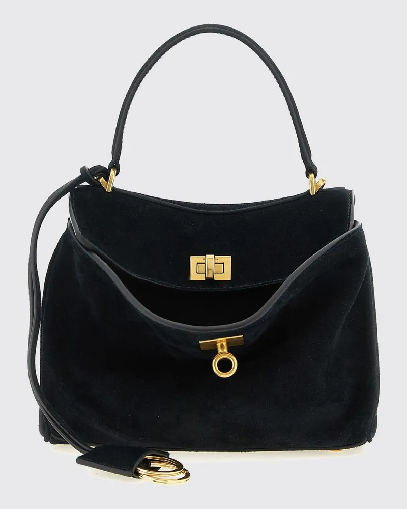 Balenciaga Rodeo Mini-Handtasche aus Kalbsleder mit abnehmbarem Schultergurt Schwarz