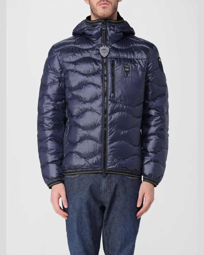 Blauer Jacke herren Blau
