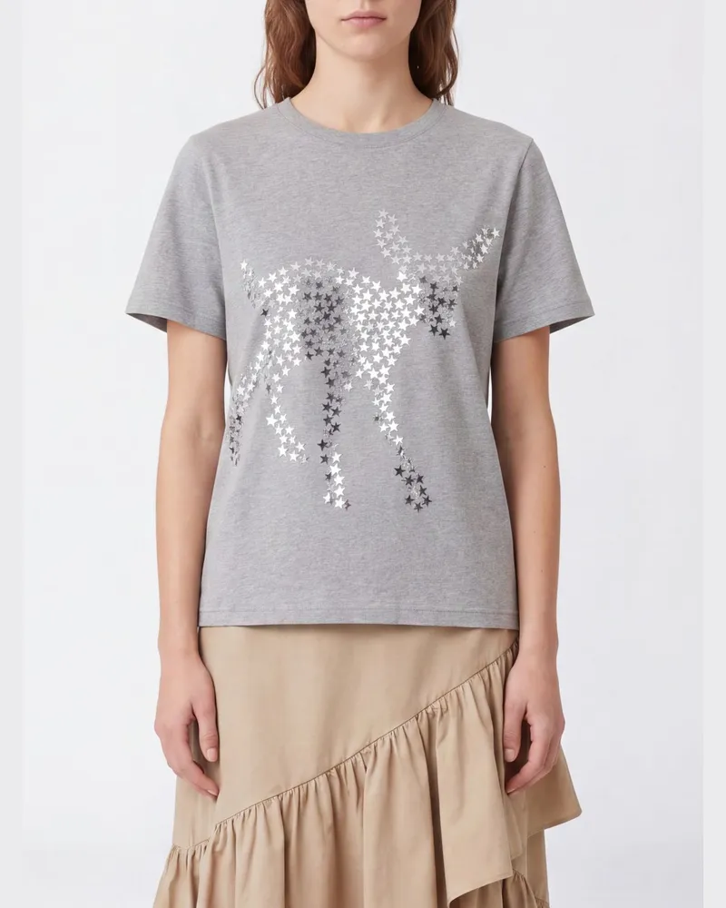 J.W.Anderson Baumwoll-T-Shirt mit durchgehendem Sternen-Grafikprint Grau