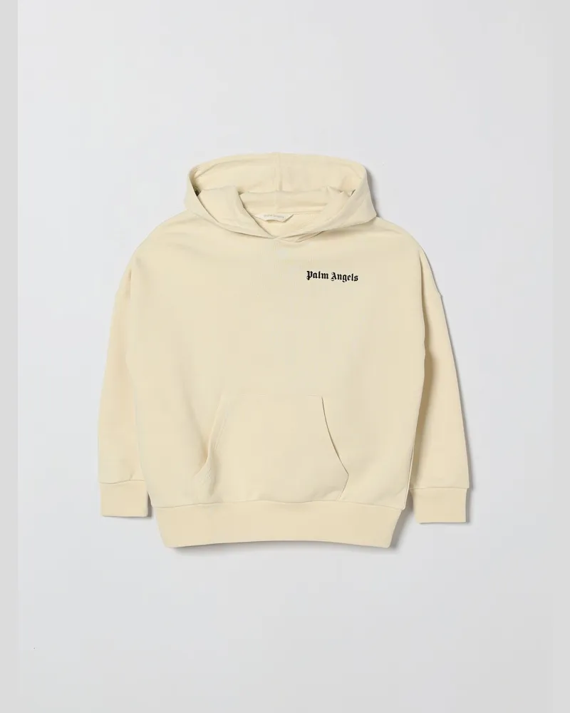 Palm Angels Baumwoll-Kapuzenpullover mit Logo Weiß
