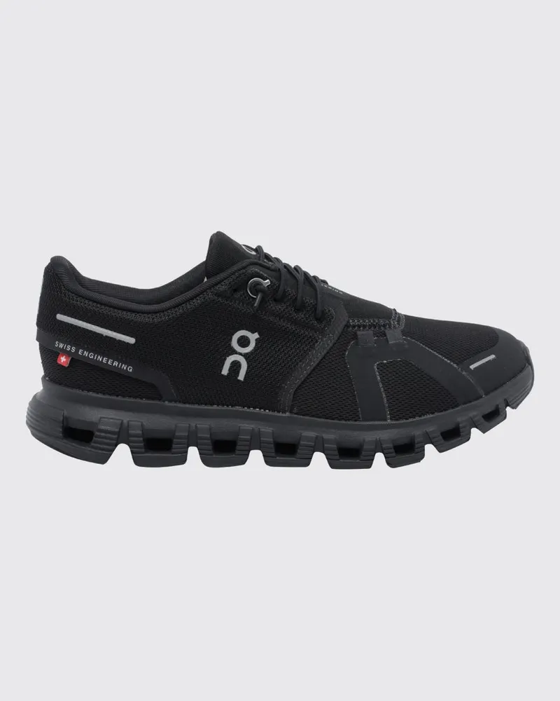 ON Cloud Slip-On-Sneaker aus atmungsaktivem Funktionsgewebe mit elastischen Schnürsenkeln Schwarz