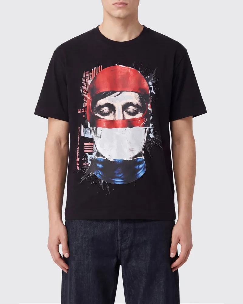 IH NOM UH NIT T-Shirt aus Baumwolle mit Grafikprint und Rundhalsausschnitt Schwarz