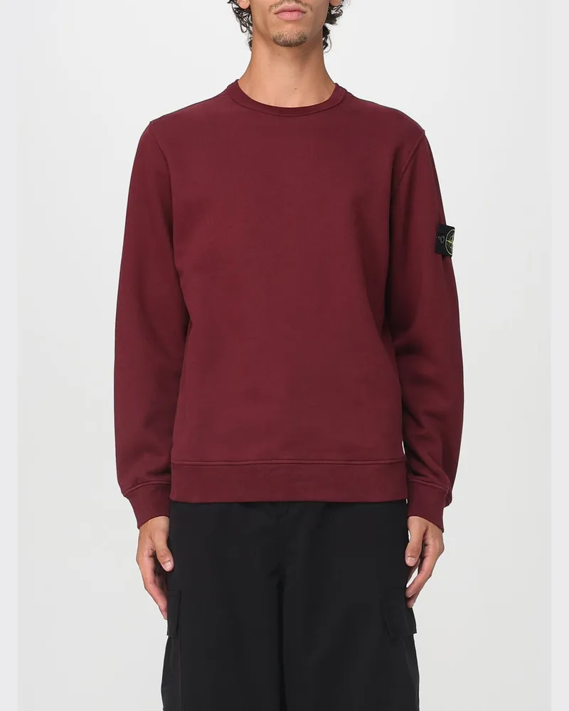 Stone Island Sweatshirt herren Burgunderrot