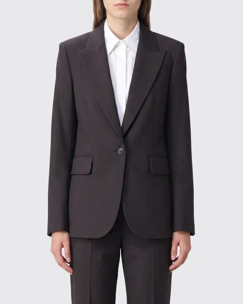 Zadig & Voltaire ZADIG  VOLTAIRE Einreihiger Blazer von Zadig & Voltaire mit gesticktem Slogan und steigendem Revers Schwarz