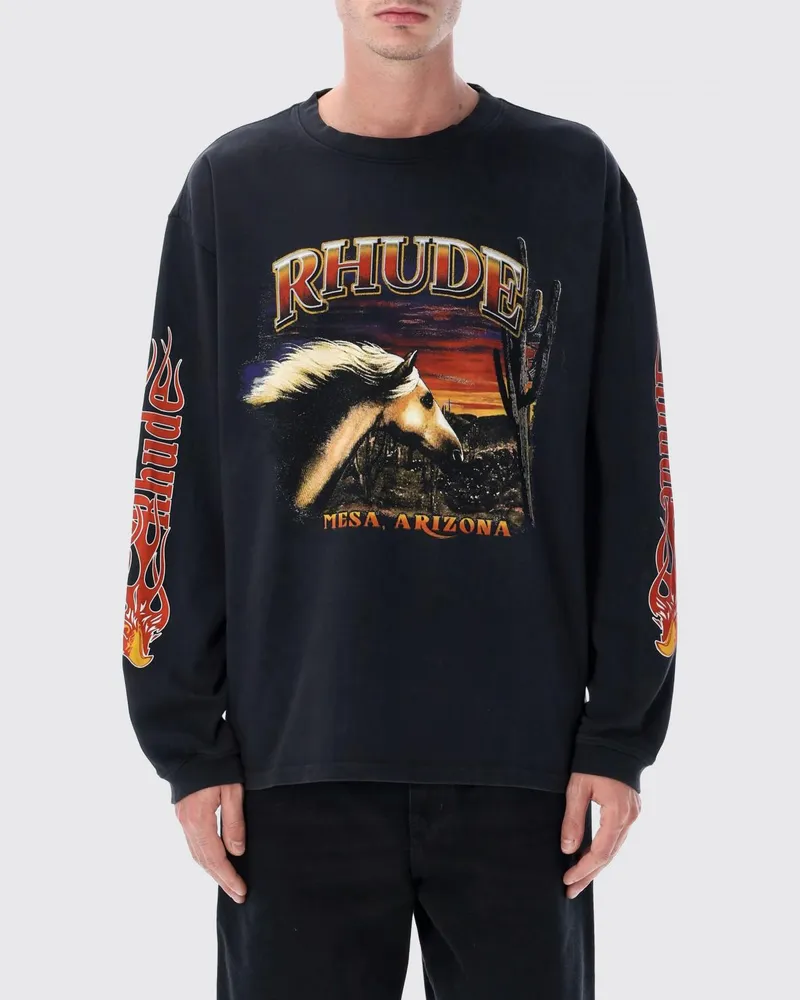 RHUDE T-shirt herren Schwarz