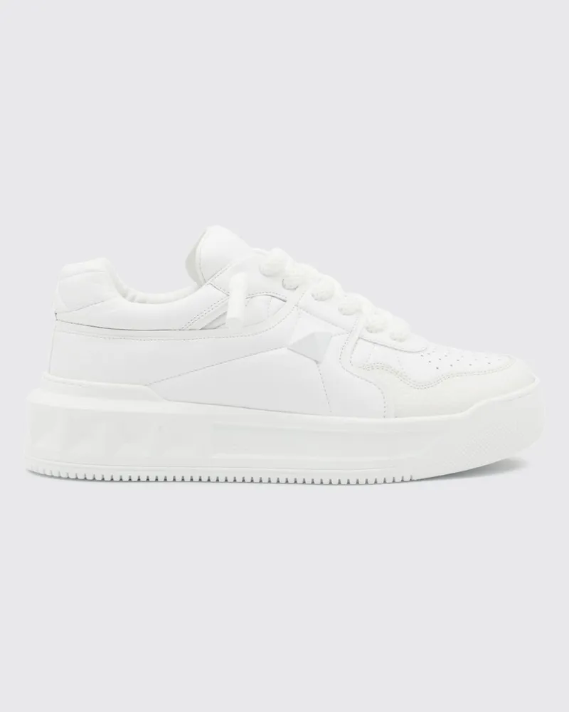Valentino Garavani One Stud XL Low Top Sneakers aus Nappaleder Weiß