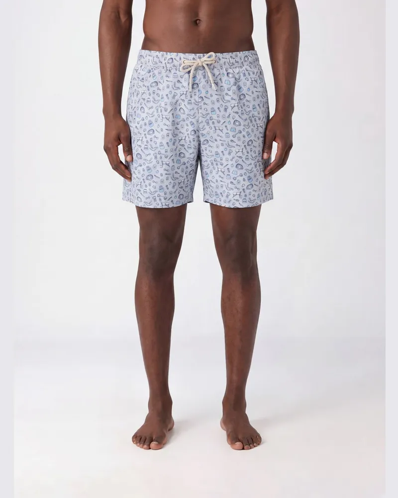 MC2 Saint Barth Bedruckte Boxer-Badehose Lila
