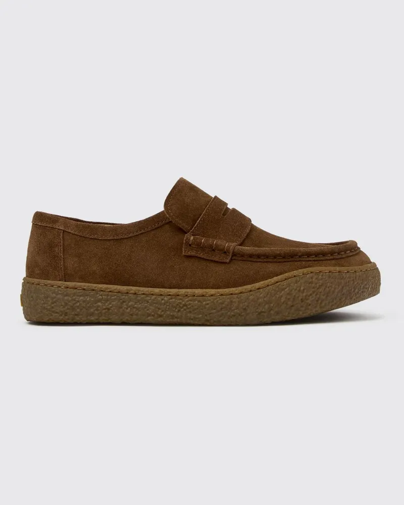 Camper Peu Terreno Wildleder-Loafer mit Gummisohle Braun
