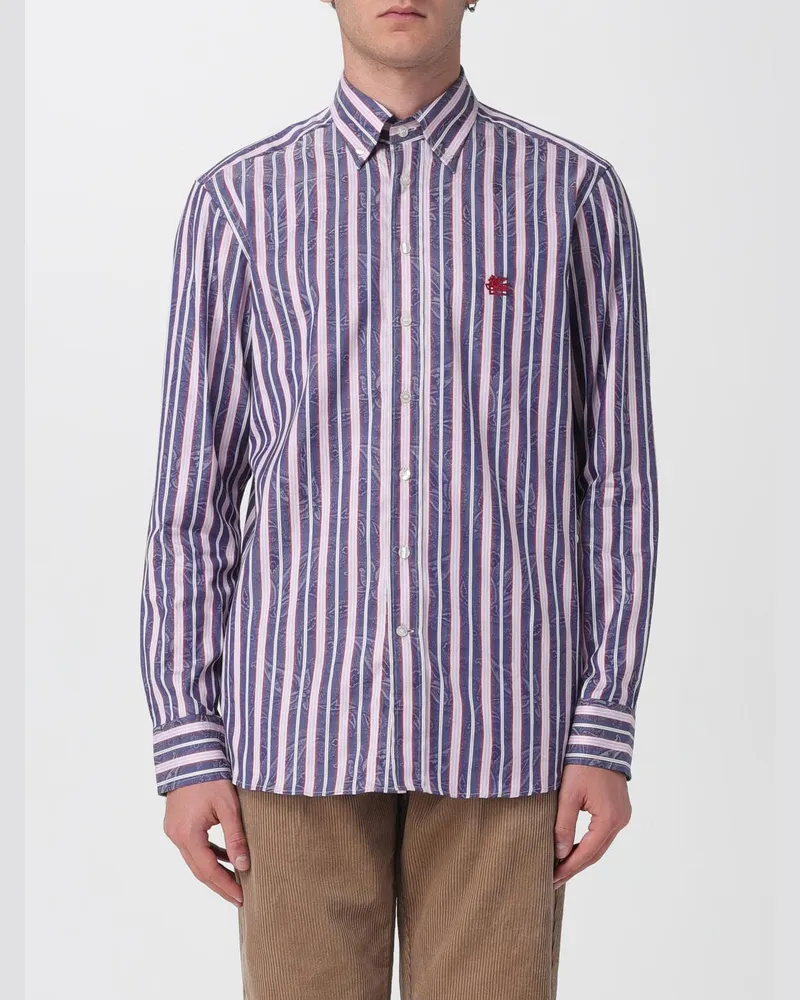 Etro Hemd herren Burgunderrot