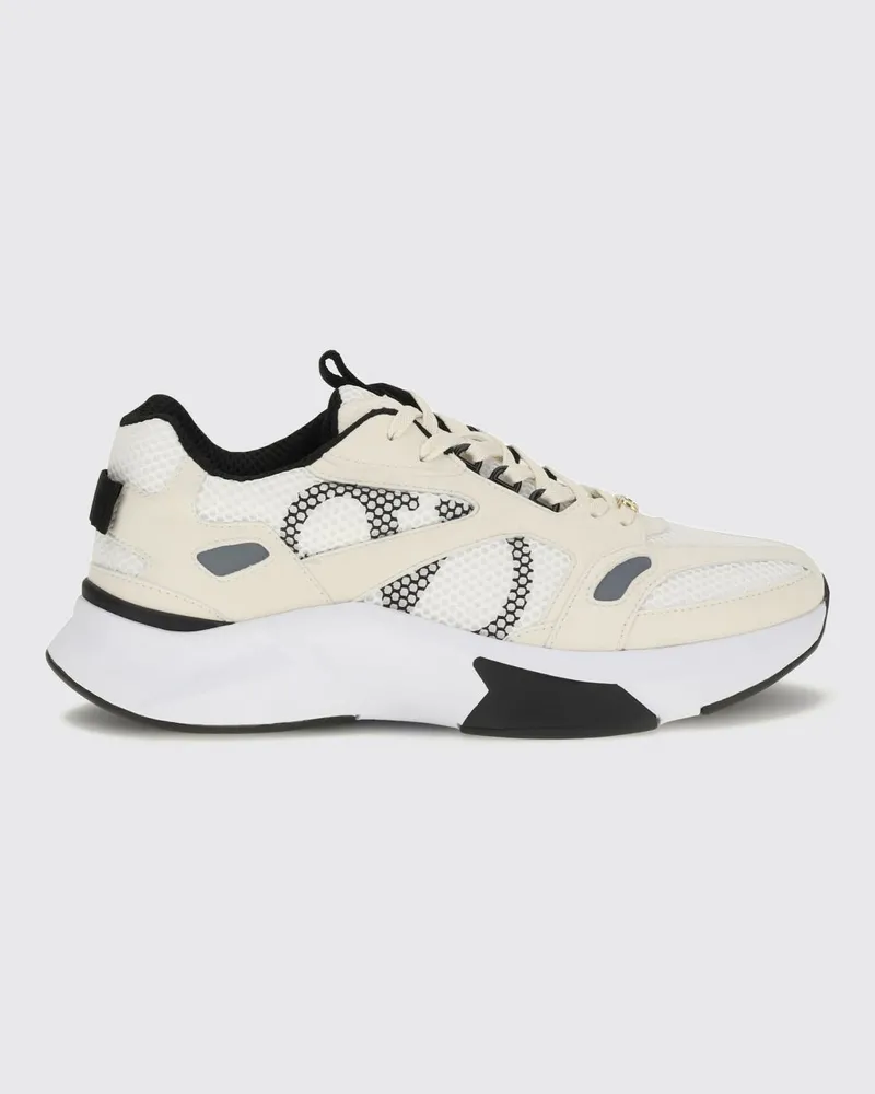Valentino Garavani Demivee Low-Top-Sneakers aus Mesh und Wildleder mit VLogo Signature Grau