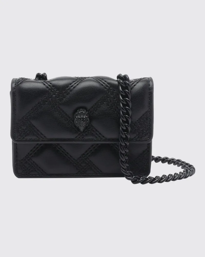 Kurt Geiger Mini-Umhängetasche Kensington aus gestepptem Kalbsleder Schwarz