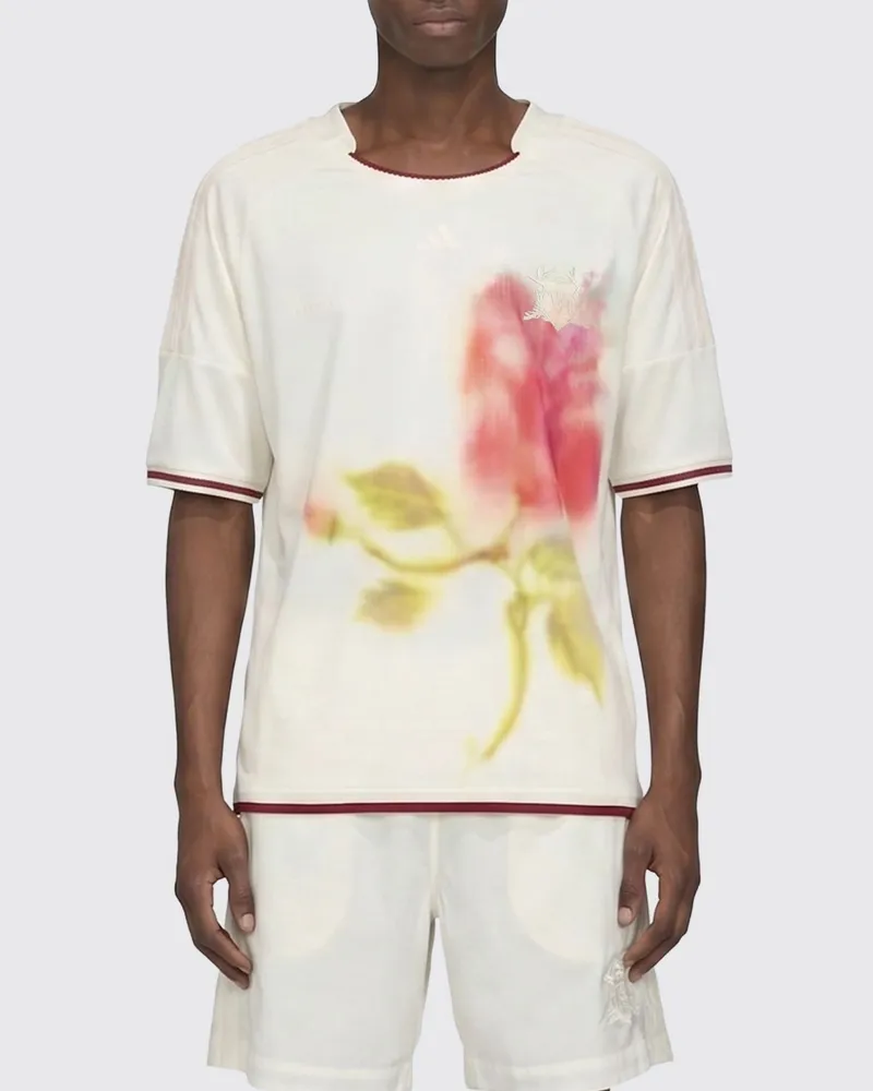 adidas Wales Bonner x Adidas Originals T-Shirt aus recyceltem Polyester mit Blumendruck Beige