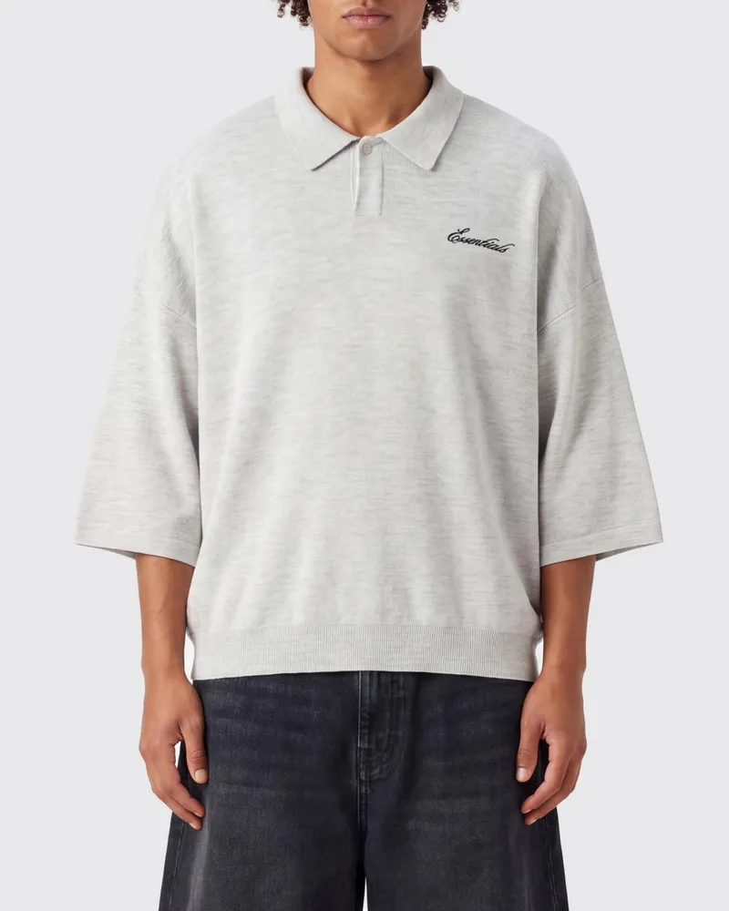 Fear of God Langärmeliges Poloshirt aus Merinowolle mit Logo und Relaxed Fit Mastik