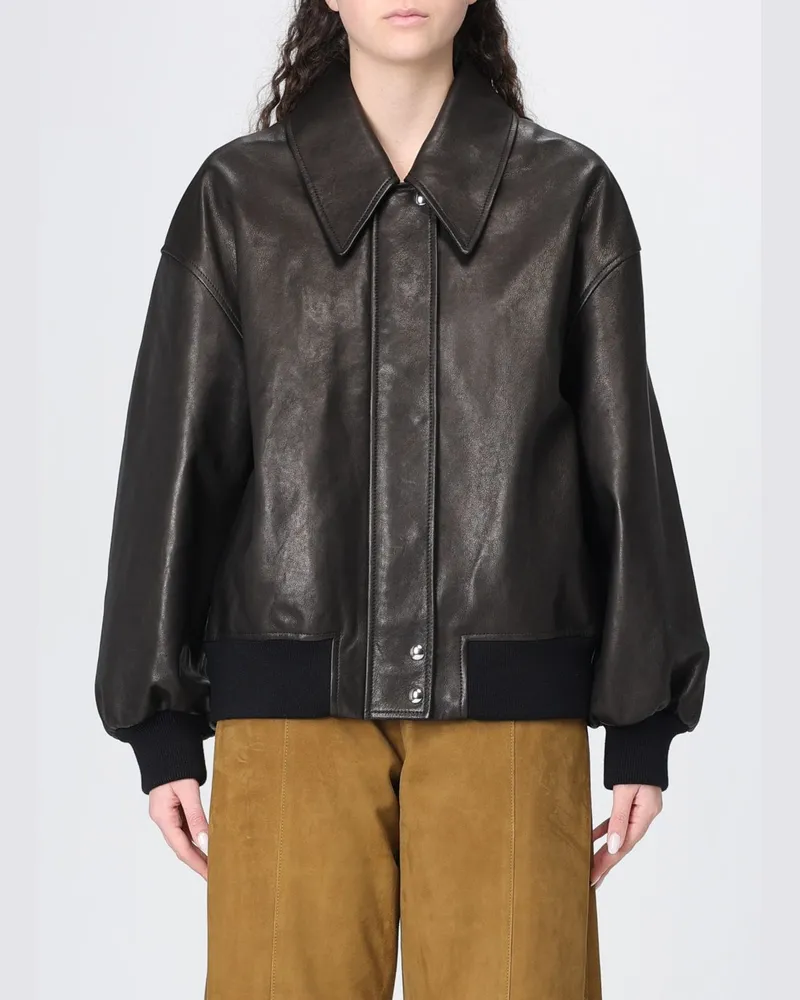 KHAITE Lammlederjacke Schwarz