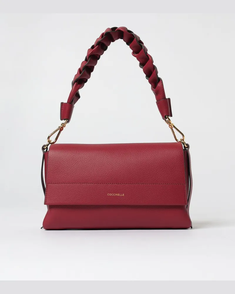 Coccinelle Schultertasche damen Burgunderrot