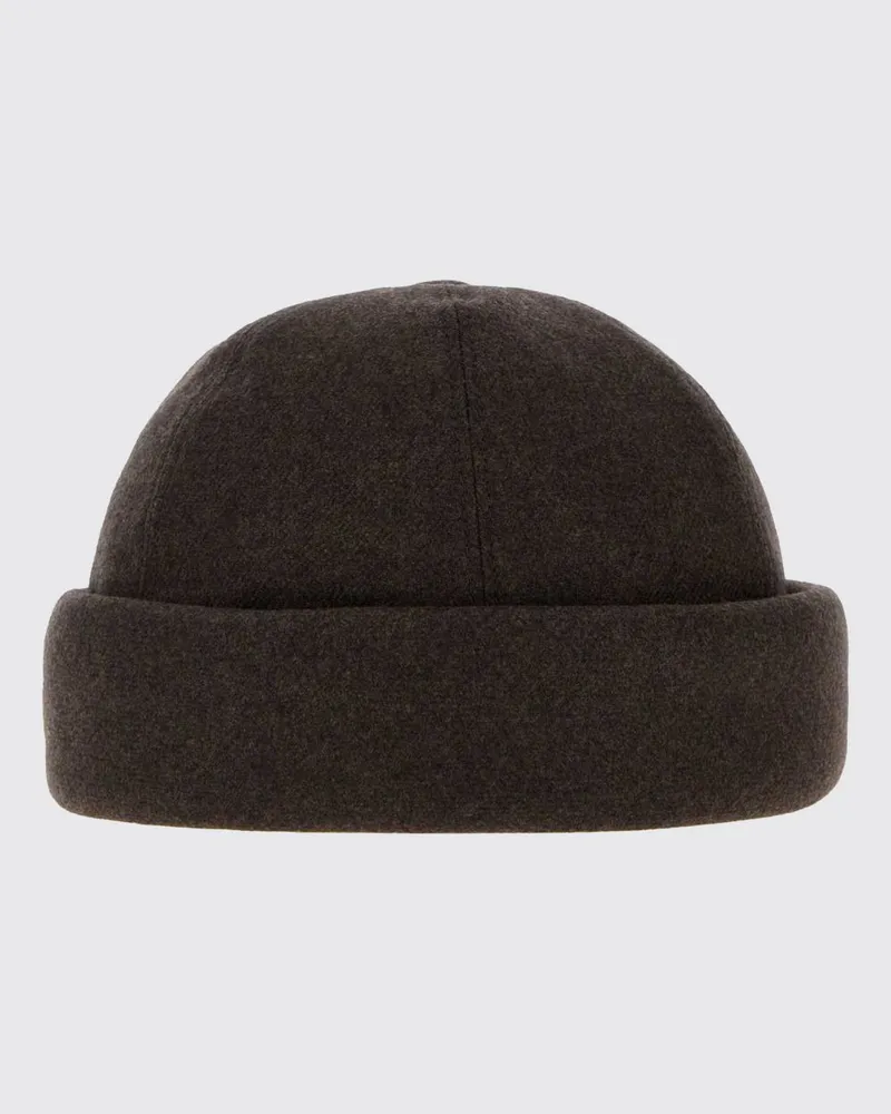 Giorgio Armani Beanie-Mütze aus Baumwollmischung von mit Umschlag Braun