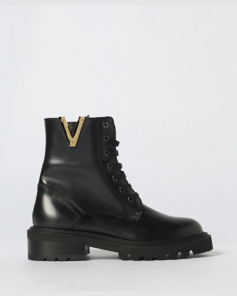 Via Roma 15 Flache stiefeletten damen Schwarz