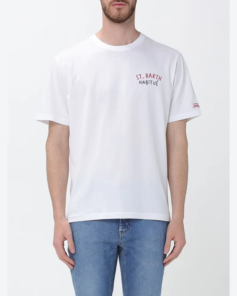 MC2 Saint Barth Bedrucktes Baumwoll-T-Shirt Weiss