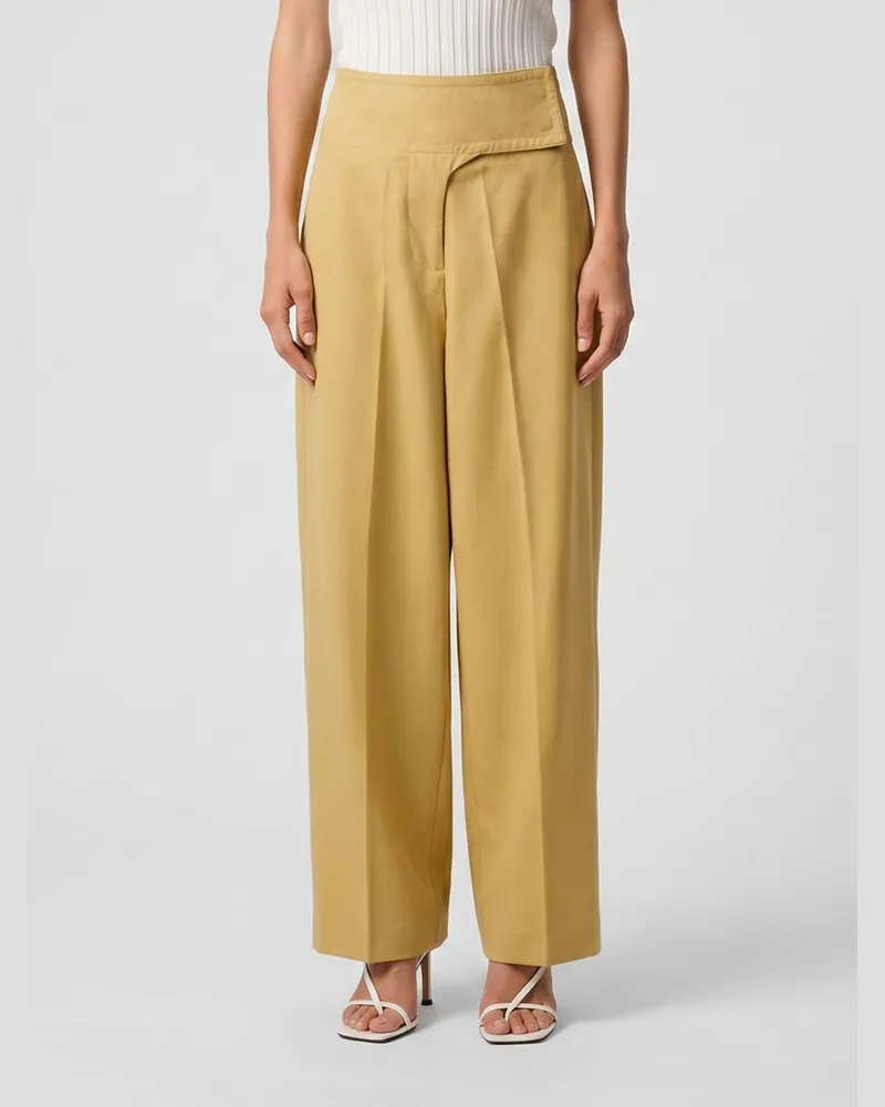 AMI Paris Hose aus Schurwolle Gelb