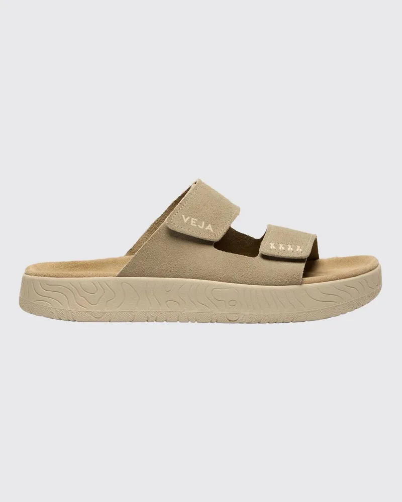 VEJA Etna Sandalen aus Veloursleder mit Klettverschluss Braun