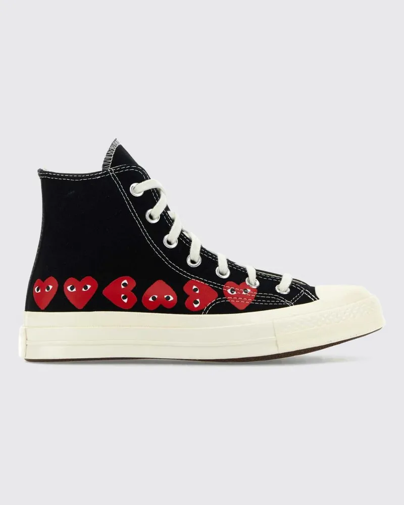 Comme des Garçons Hohe Chuck 70 Canvas-Sneakers mit Logo-Print Schwarz