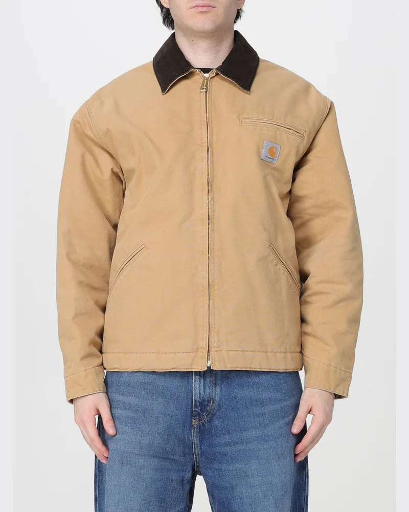Carhartt WIP Detroit Jacke aus Bio-Baumwolle mit Samtkragen Beige