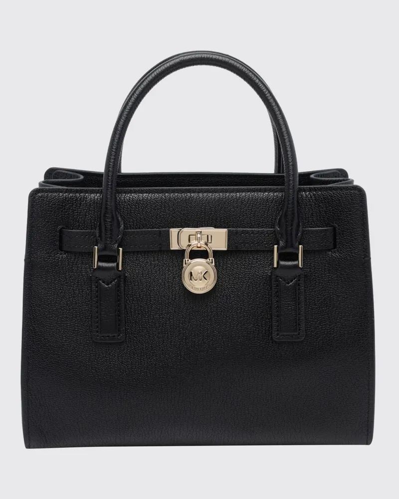 Michael Kors Hamilton Moderne Tote-Tasche von aus Leder mit doppeltem Henkel Schwarz