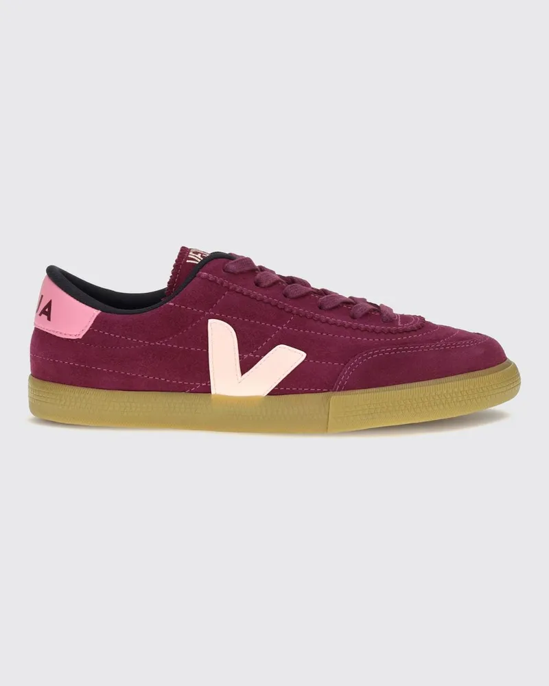 VEJA Panenka Sneakers aus Veloursleder mit appliziertem Logo Rot