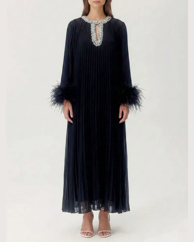 Self-Portrait Kleid damen Blau