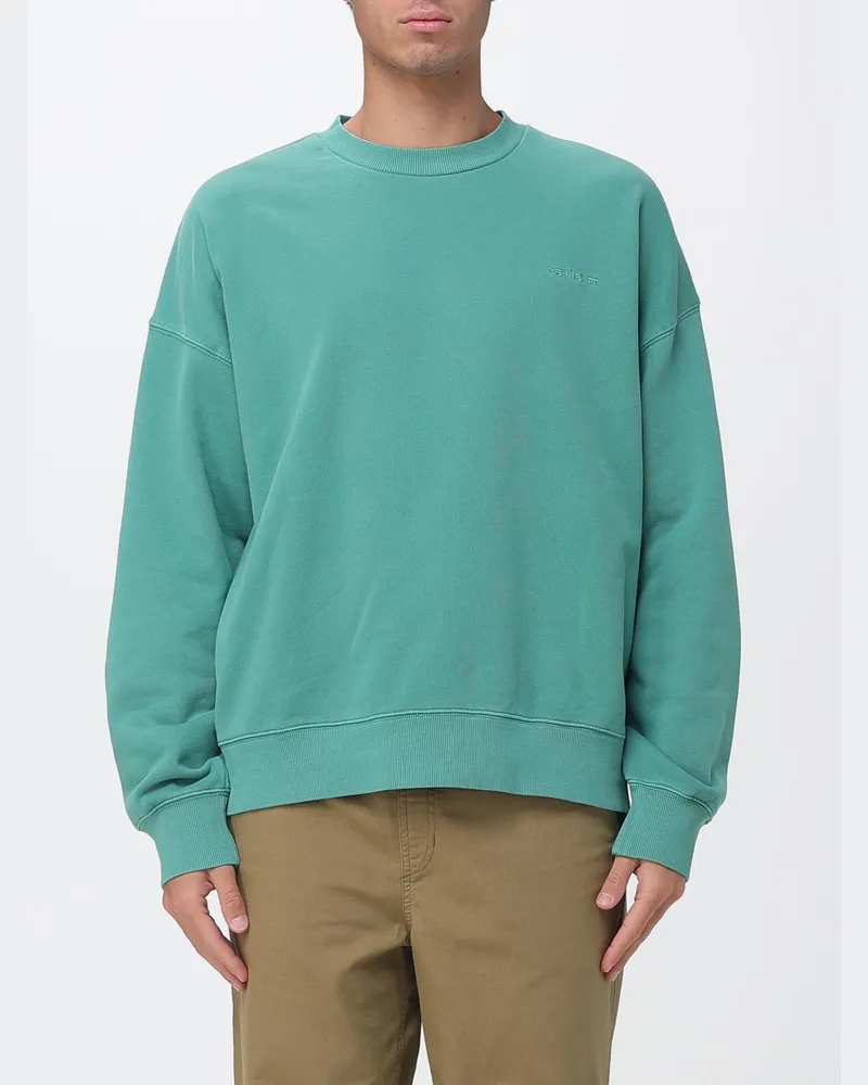 Carhartt WIP Baumwoll-Rundhals-Sweatshirt Grün