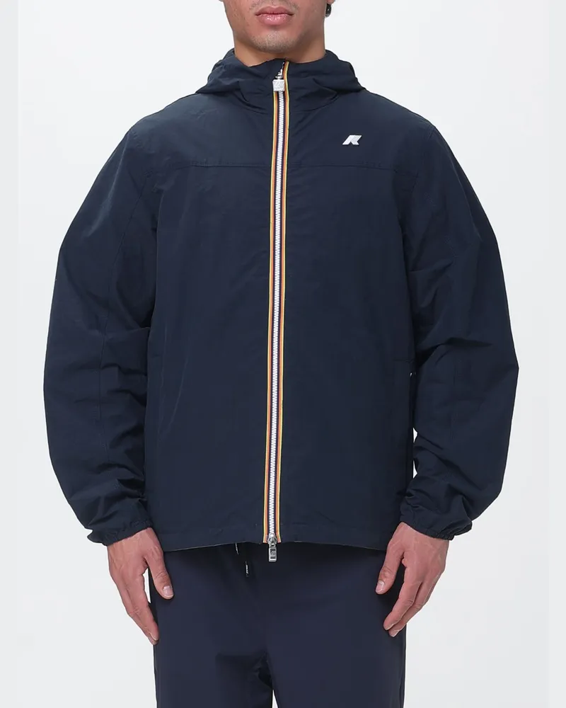 K-Way Jake Wendbarer Kapuzen-Windbreaker Blau