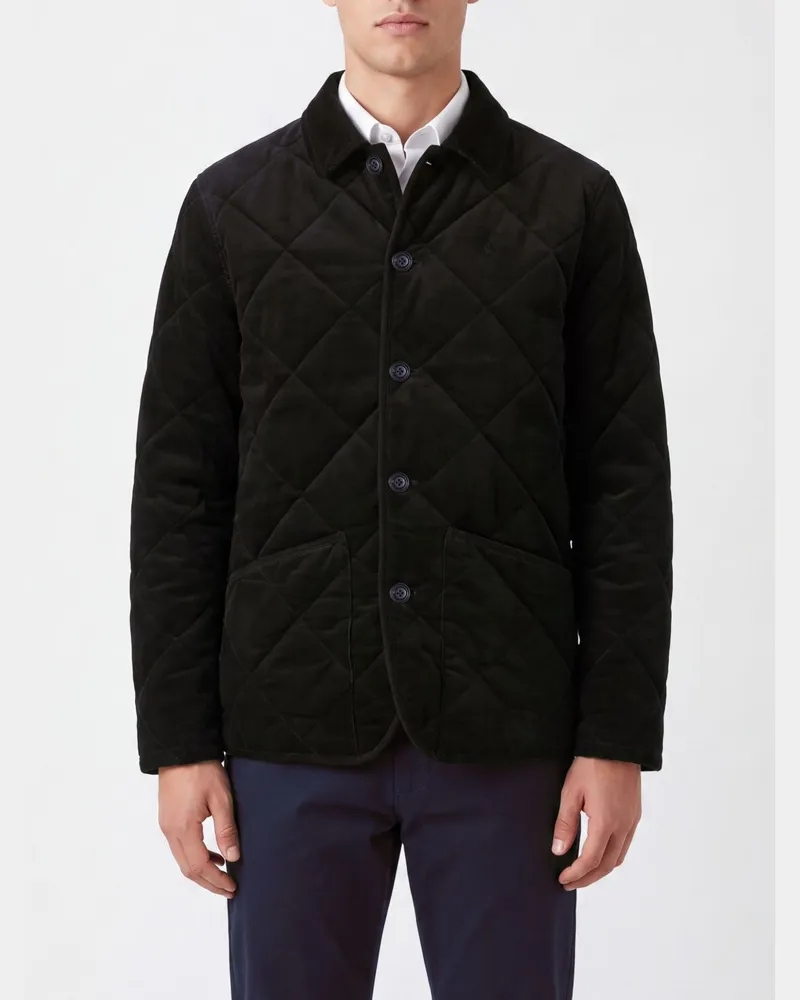 Ralph Lauren Gesteppte Baumwolljacke von mit Cordkragen Grün