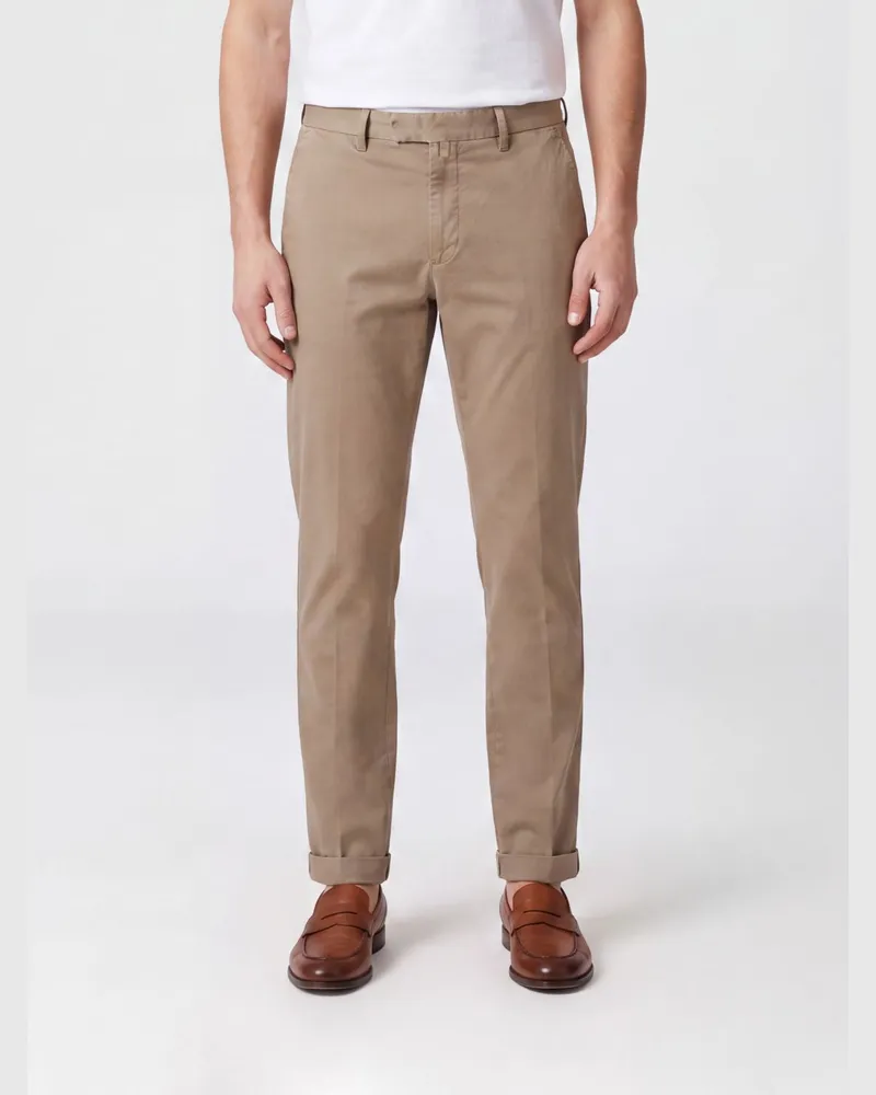 Briglia 1949 Slim-Fit-Anzughose von aus Baumwolle mit Bundfalten Earth