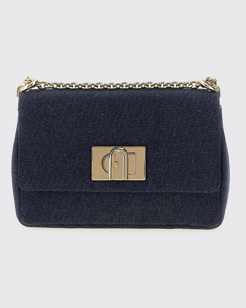 Furla Schultertasche damen Blau