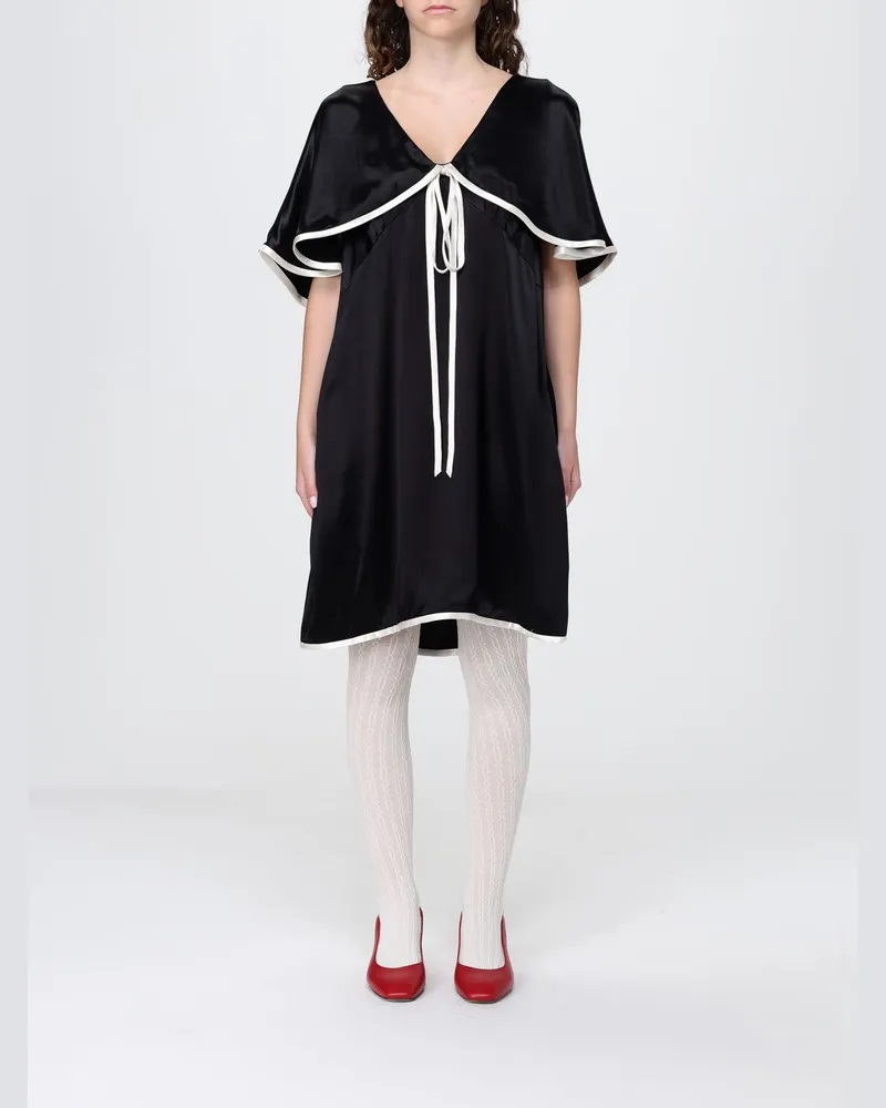 Marc Jacobs Rayon-Mischgewebe Mini-Kleid Schwarz