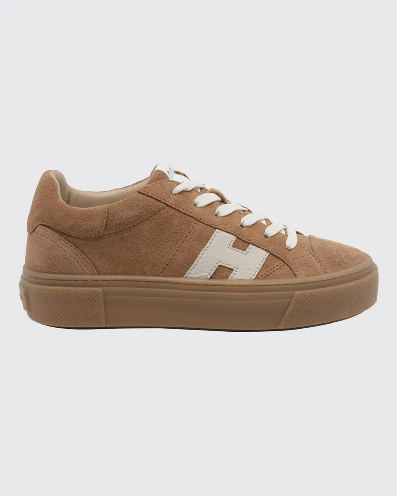 Hogan Crosswind Plateau-Sneakers aus Veloursleder Earth