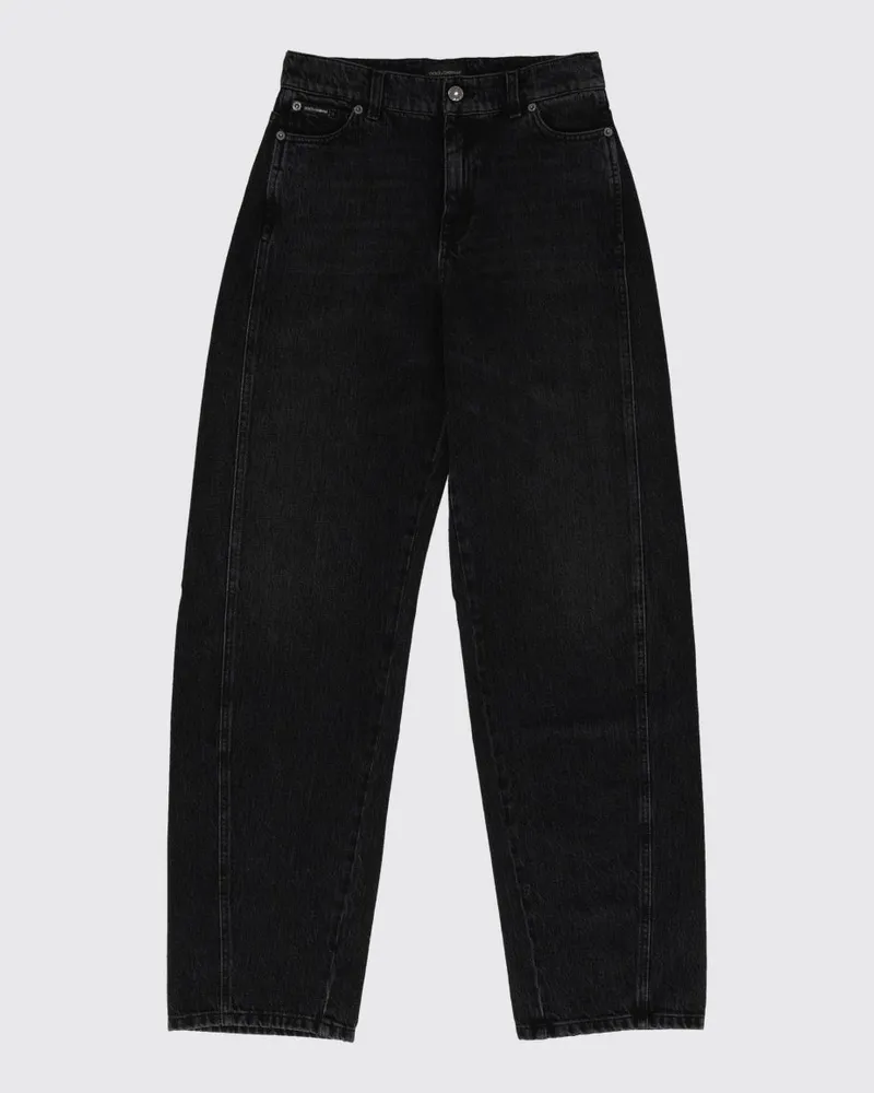 Dolce & Gabbana DOLCE  GABBANA Straight-Leg 5-Pocket-Jeans von Dolce & Gabbana für Jungen aus Baumwolldenim Schwarz