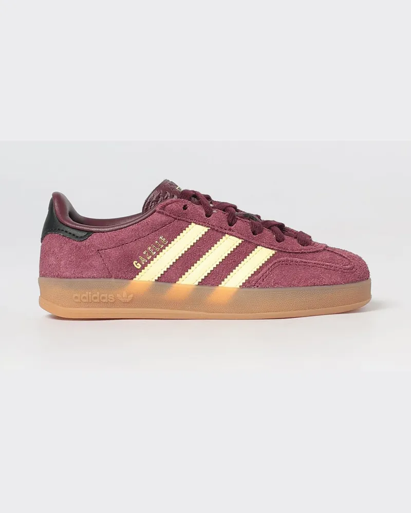 adidas Gazelle Indoor Wildleder-Sneaker für Jungen mit 3-Streifen-Logo Burgunderrot