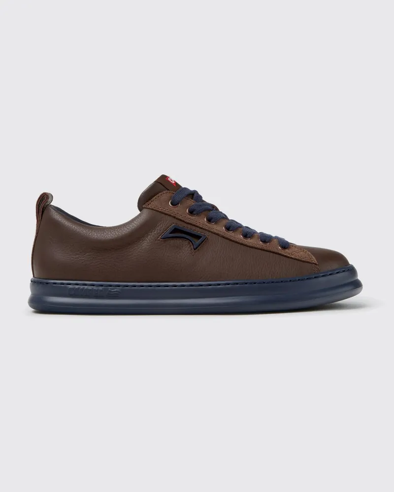 Camper Runner Low-Top-Sneaker aus natürlich genarbtem Leder mit XL Extralight®-Sohle Braun