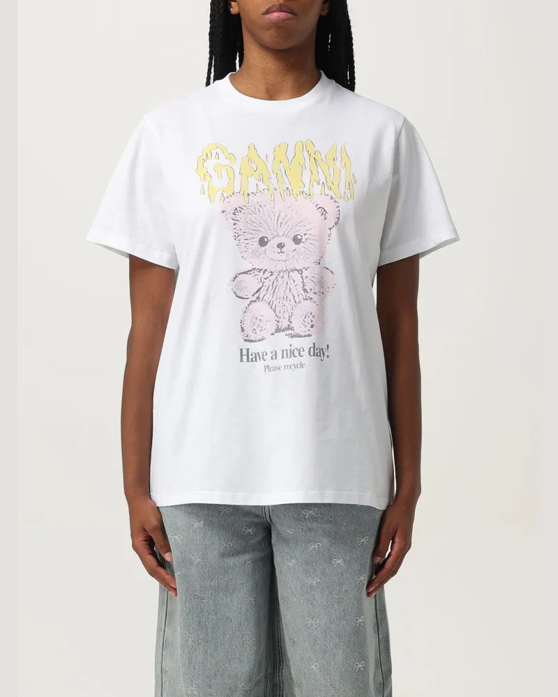 Ganni T-shirt damen Weiß