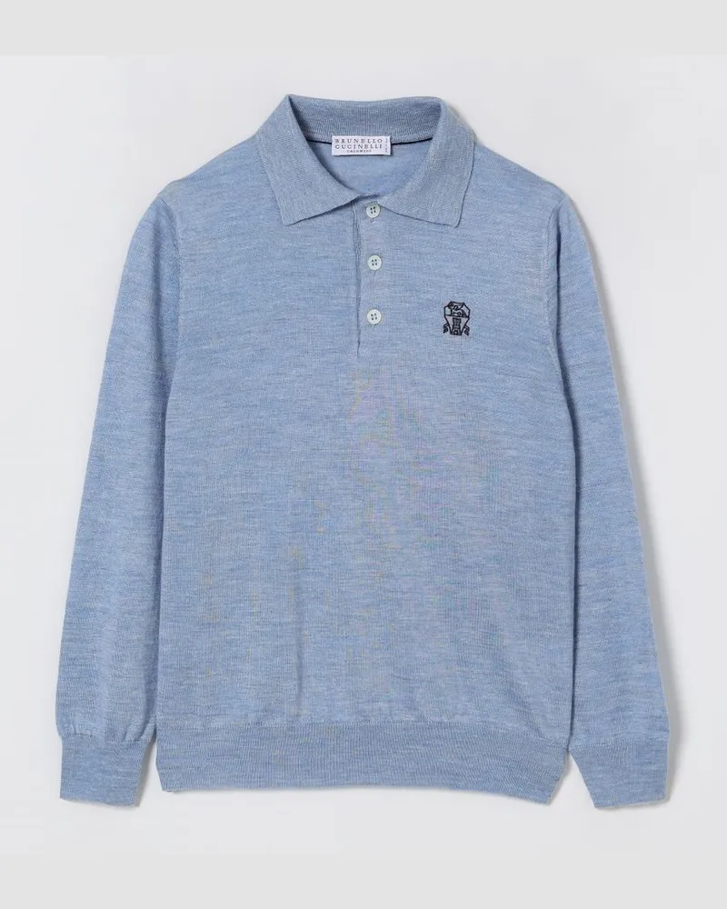 Brunello Cucinelli Polo kinder Himmelblau