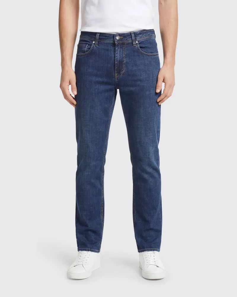 Re-HasH Slim Fit Jeans aus Denim Blau