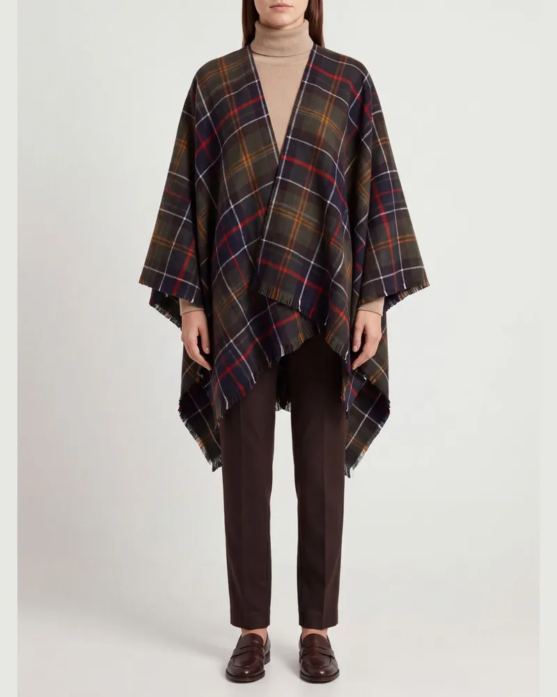 Barbour Montieth Schal mit Tartanmuster und Fransenrändern Bunt