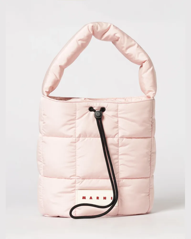 Marni Gesteppte Nylon-Beuteltasche Pink