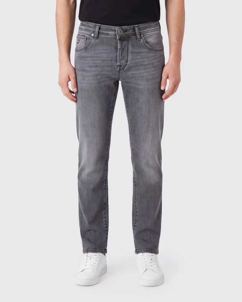 Jacob Cohën Slim-Fit-Jeans aus Stretch-Denim im Five-Pocket-Stil mit mittlerer Leibhöhe Schwarz