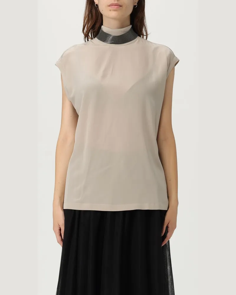 Brunello Cucinelli Hemdbluse damen Silber