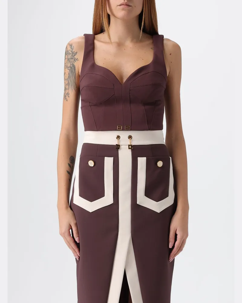 Elisabetta Franchi Top damen Weinrot